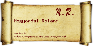 Mogyorósi Roland névjegykártya