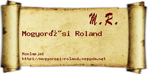 Mogyorósi Roland névjegykártya