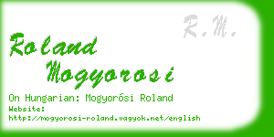 roland mogyorosi business card