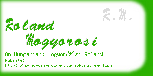 roland mogyorosi business card